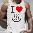 【バックプリント・背中側】アイラブ・温泉 マーク お風呂 銭湯 記号 お土産 旅行 ハート スタッフ 面白い タンクトップ 彼への贈り物