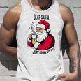 おもしろい親愛なるサンタさん、コーヒーを持ってきてクリスマスクリスマス タンクトップ 彼への贈り物