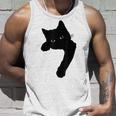 かわいい黒猫tシャツ ユニセックス タンクトップ 彼への贈り物