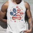 アメリカ国旗 愛国的な犬と猫の足跡プリント 7月4日 犬 タンクトップ 彼への贈り物