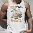 ウェスト・ハイランド・ホワイト・テリア・ウェスティ・ドッグブリード・ライフ・イズ・ベター タンクトップ 彼への贈り物