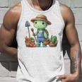 カメは農夫、かわいいデザイン。 タンクトップ 彼への贈り物