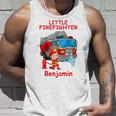キッズ 消防署の消防車 小さな消防士ベンジャミン タンクトップ 彼への贈り物