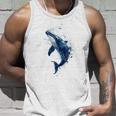 クジラ 水彩 海洋 動物 海の生物 青くじら デザイン タンクトップ 彼への贈り物