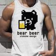 クマ ビール ドット絵 かわいい レトロ タンクトップ 彼への贈り物