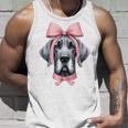 コケットボウ グレートデーン 犬 ママ ピンクリボン キュート 母の日 タンクトップ 彼への贈り物