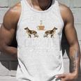 バックプリント コーヒーとジャーマン シェパード タンクトップ 彼への贈り物