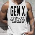 コーヒーと皮肉なユーモアに刺激された面白いジェネレーションx Gen X タンクトップ 彼への贈り物