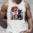 スケルトン ハグ 猫 シュガー スカル Día Los Muertos ハロウィン タンクトップ 彼への贈り物