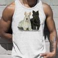 スコティッシュテリア犬の所有者ペット所有者アートデザイン タンクトップ 彼への贈り物