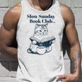スローサンデーブッククラブ 本好きの猫 タンクトップ 彼への贈り物