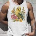 セキセイインコ 鳥 ママ セキセイインコ オウム ヴィンテージフラワー タンクトップ 彼への贈り物