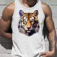 タイガー アニマル プリント グラフィック デッサン アートワーク フェイス トラ タンクトップ 彼への贈り物