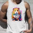 ハムスター 動物 カラフル モチーフ 抽象 アート 絵画 ハムスター タンクトップ 彼への贈り物