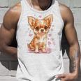 ハートに囲まれた愛らしいチワワ タンクトップ 彼への贈り物
