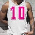 ピンク色背番号 10 チーム短大スポーツピンク色背番号付きユニフォーム タンクトップ 彼への贈り物