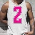 ピンク色背番号 2 チーム短大スポーツピンク色背番号付きユニフォーム タンクトップ 彼への贈り物