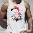 フラミンゴ 鮮やかな色 芸術的な野生動物の表現 タンクトップ 彼への贈り物