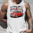ブリティッシュクラシックカー レッドミニスポーツカー タンクトップ 彼への贈り物