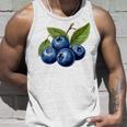 ブルーベリー愛好家のためのブルーベリーデザイン タンクトップ 彼への贈り物