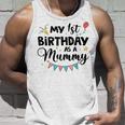 ママとしての私の1歳の誕生日パーティーイヤーを祝うママ タンクトップ 彼への贈り物