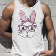 メガネをかけたウサギ ウサギ好き うさぎ好き うさぎの飼い主 おもしろ うさぎ 兎 タンクトップ 彼への贈り物