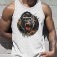 モンキー ゴリラ シルバーバック アニマル スプラッシュ グラフィティ アート タンクトップ 彼への贈り物