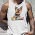 ヨーキー ヨークシャーテリア 犬種 ハッピーイースター メンズ レディース タンクトップ 彼への贈り物