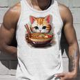 ラーメンを食べている子猫 タンクトップ 彼への贈り物