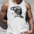 リアルなビーバースケッチ タンクトップ 彼への贈り物