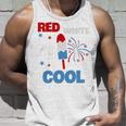 レッド ホワイト クールなアメリカ国旗 アイスキャンディー 面白い 7月4日 長袖tシャツ タンクトップ 彼への贈り物