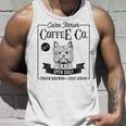 レトロ ケアンテリア コーヒー 面白い 犬 ママ コーヒー愛好家 タンクトップ 彼への贈り物