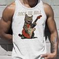 ロックンロール ギター 猫 ビンテージ Rock ギタリスト 猫 長袖tシャツ タンクトップ 彼への贈り物