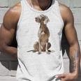 ワイマラナー 犬 グラフィック ペット イラスト ワイマラナー タンクトップ 彼への贈り物