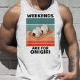 ヴィンテージおにぎりフードラバーウィークエンドはおにぎり好きの為 タンクトップ 彼への贈り物