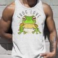 両生類の友達 恋人デザイン グリーンフロッグ タンクトップ 彼への贈り物