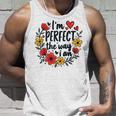 完璧なフローラルギフトアイデア I'm Perfect The Way I Am タンクトップ 彼への贈り物