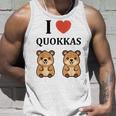 小さな赤ちゃんクオッカのユーモア動物は大好きです私はクオッカが大好きです タンクトップ 彼への贈り物
