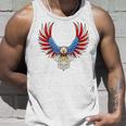 愛国的なアメリカ国旗イーグル 7月4日 バックプリント アメリカン タンクトップ 彼への贈り物