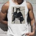 日本美術 猫 忍者 浮世絵 アニメ風 侍猫 長袖tシャツ タンクトップ 彼への贈り物