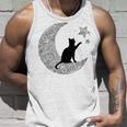 曼荼羅猫tシャツ レディース メンズ ユース 月と星 タンクトップ 彼への贈り物
