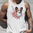 桜 水彩パピヨン タンクトップ 彼への贈り物