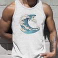 海の波から現れる芸術的なクジラ タンクトップ 彼への贈り物