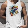 爬虫類とカラフルなヤモリ タンクトップ 彼への贈り物