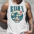 猫食べるラーメン キッズ&大人、日本の神奈川波ラーメン タンクトップ 彼への贈り物