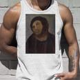 猿のイエスの絵、台無しにされたキリスト、フレスコ、ボッチドアートミーム。 タンクトップ 彼への贈り物