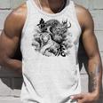 竜虎 墨絵 バックプリント タンクトップ 彼への贈り物