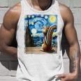 芸術的なシマリスシャツ ゴッホスタイル 星月夜 シマリス タンクトップ 彼への贈り物