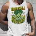 都市を攻撃する巨大なブロッコリーモンスター面白いブロッコリー タンクトップ 彼への贈り物