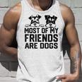 面白い 私の友達のほとんどは犬です ミニチュアシュナウザー タンクトップ 彼への贈り物